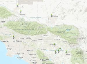 南加州項目地點分布圖
